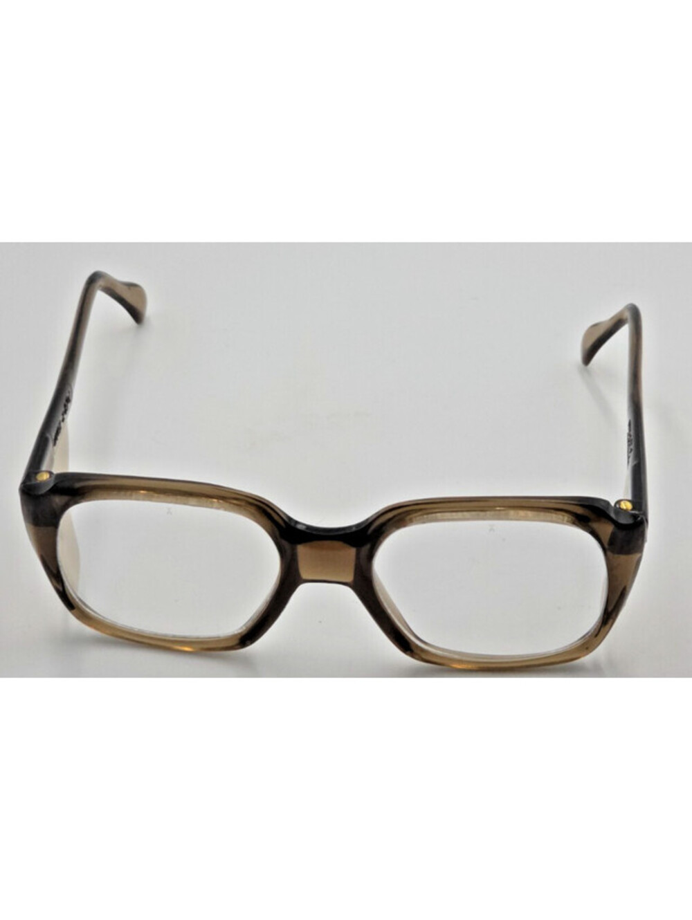 Vintage 1980s Uvex Safety Eyeglass Frames Brown Side Shields Made in USA 5 3/4